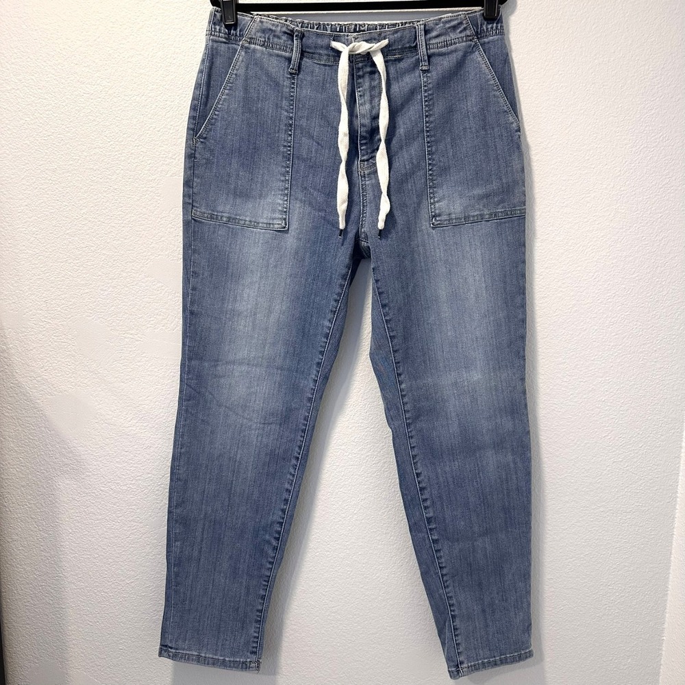 Judy‎ Blue Jeans -15/32 Medium Wash Jogger Elastic Waist High Rise Denim
